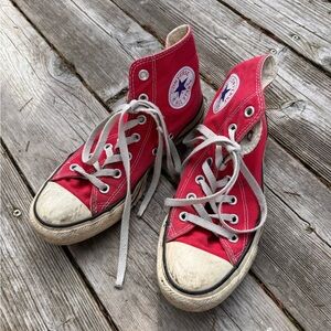 Converse Red High-Top Chuck Taylor Sneakers